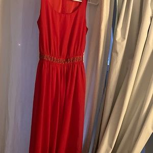 Red formal/ casual formal long dress. “Jessica Simpson” XXS